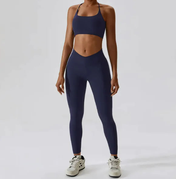 Back Striped Flex Yoga Suit