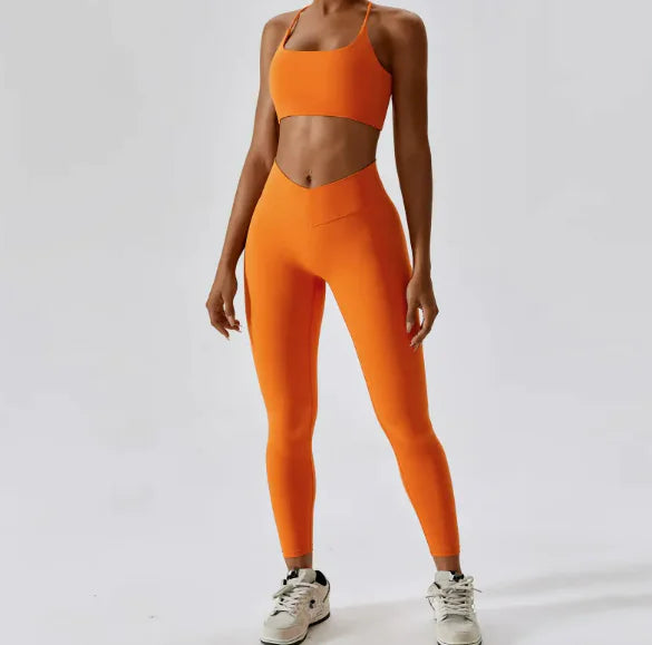 Back Striped Flex Yoga Suit
