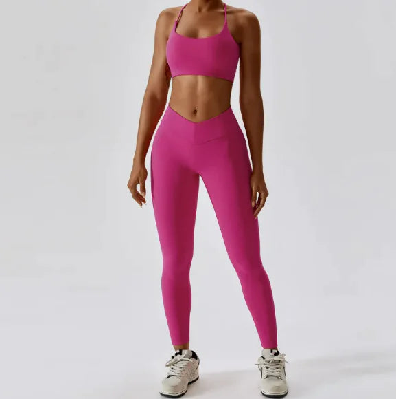 Back Striped Flex Yoga Suit
